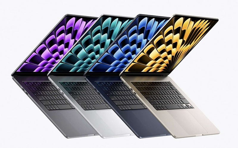 Stunning Midnight MacBook Air showcasing its sleek design