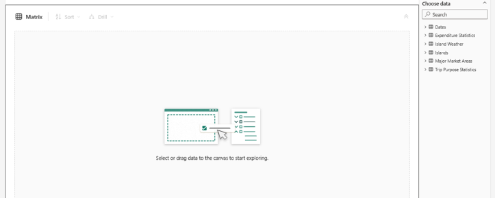 Visual representation of data exploration in Power BI