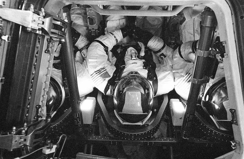 Astronauts preparing for launch, courtesy of NASA