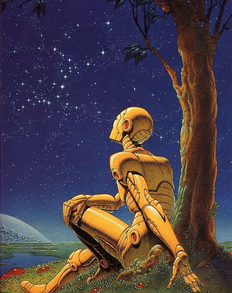 Cover art of "Robot Visions" by Isaac Asimov