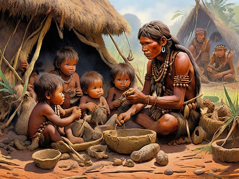 Caregiving dynamics in hunter-gatherer societies