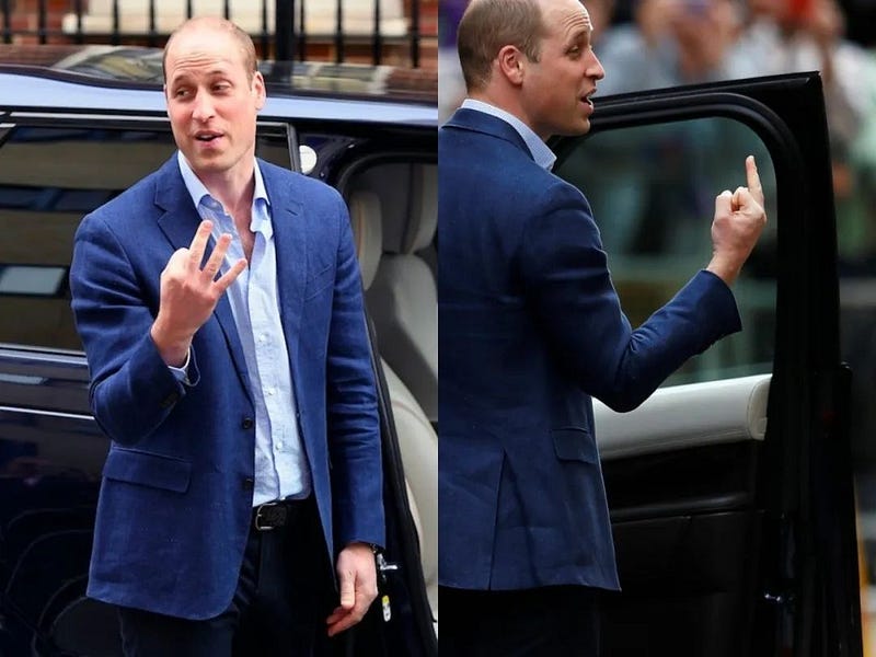 A candid moment of Prince William during a press event.