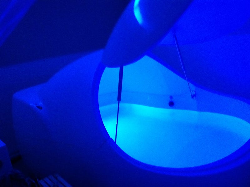 Sensory deprivation tank experience