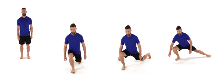 Performing multidirectional lunges for stability