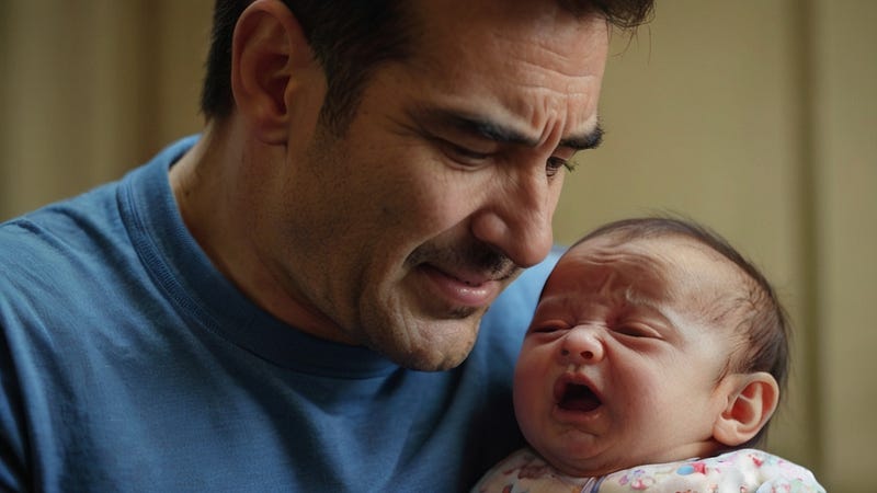 Parent singing to soothe a baby