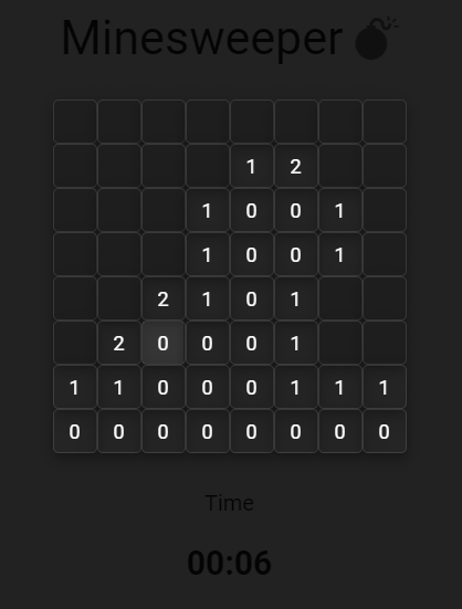 Vue MineSweeper Game Screenshot