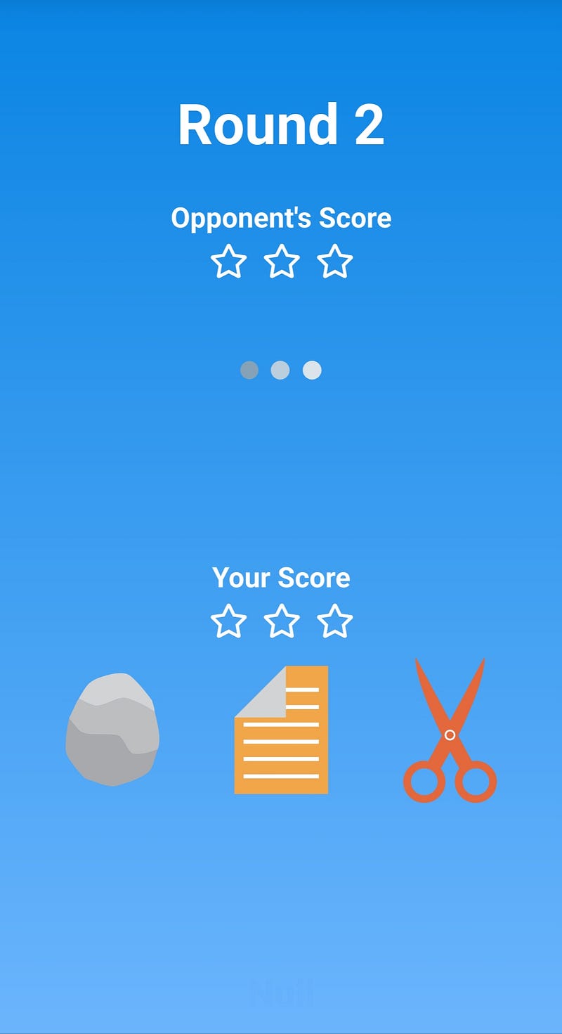 Vue Rock Paper Scissors Game Screenshot