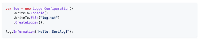 Serilog - A Structured Logging Library