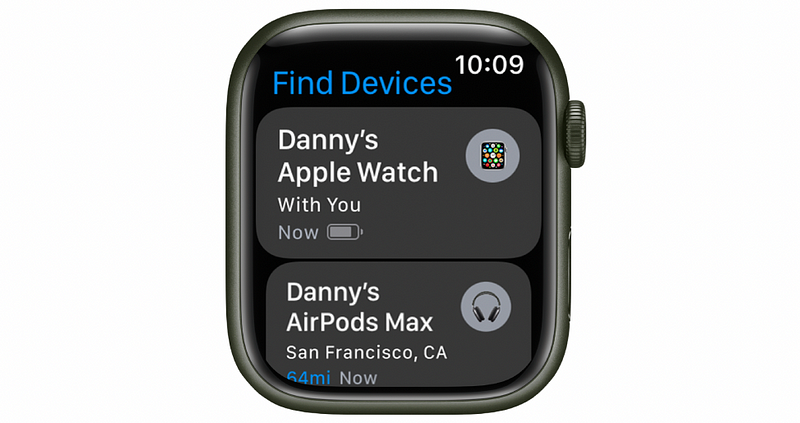 Using Find My on Apple Watch