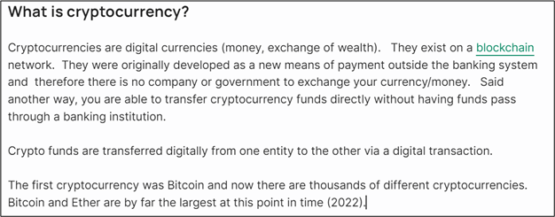 Detailed note on cryptocurrency concepts