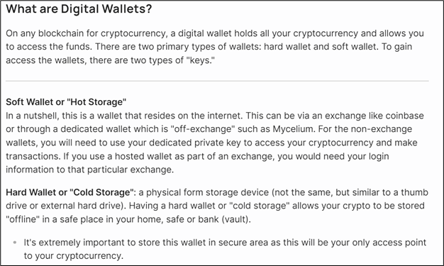 Detailed note on crypto wallets