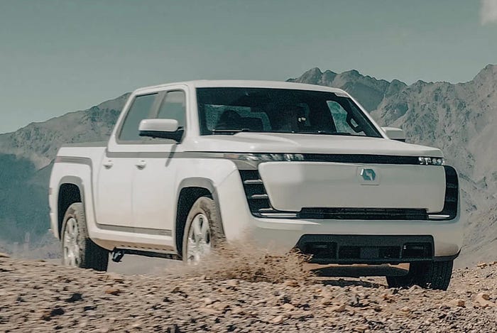 Lordstown Endurance Electric Pickup Front View