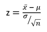 Z-statistic calculation