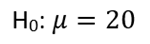 Null hypothesis for shark length