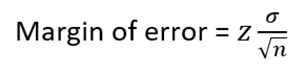 Margin of error calculation