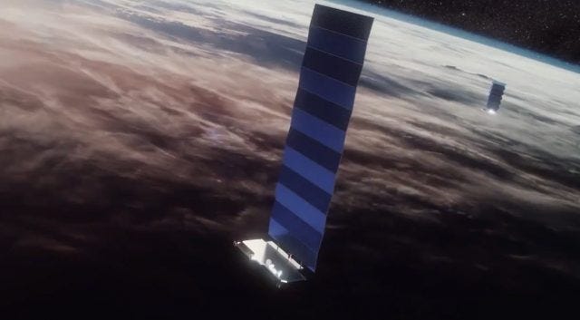 Starlink Satellites Utilizing Laser Communication