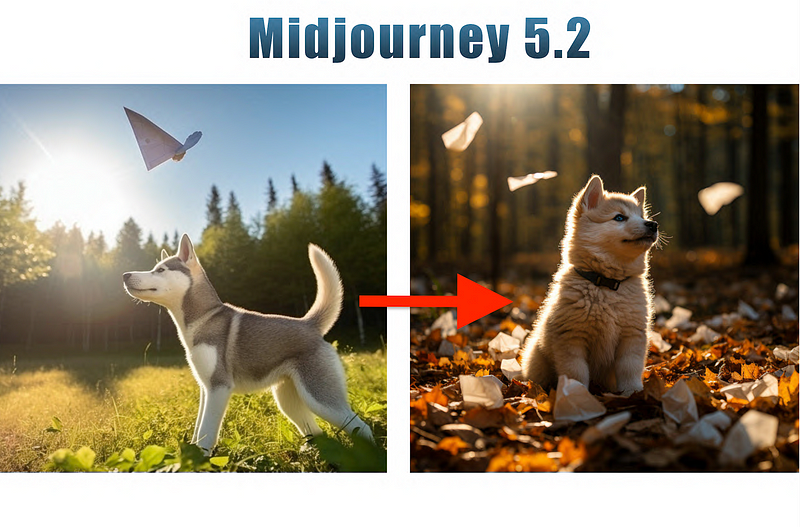 Midjourney v5.2 update showcasing AI-generated art