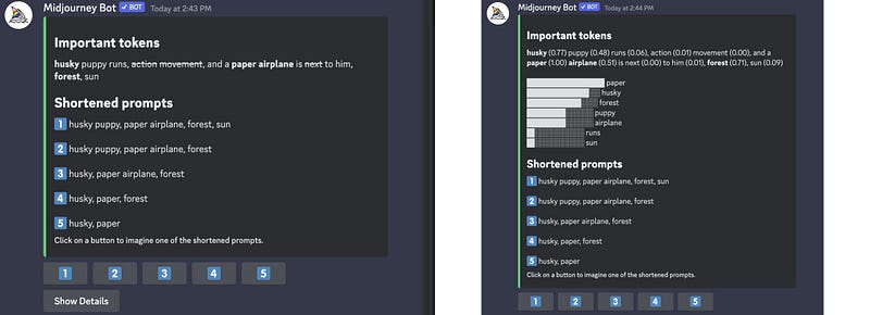 Screenshot of the /shorten command analysis