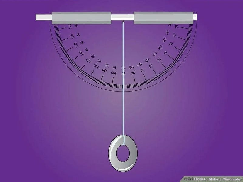 Setup for a simple inclinometer