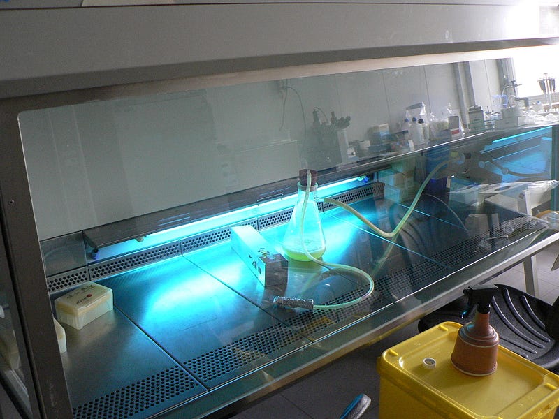 Lab sterilization using UV light