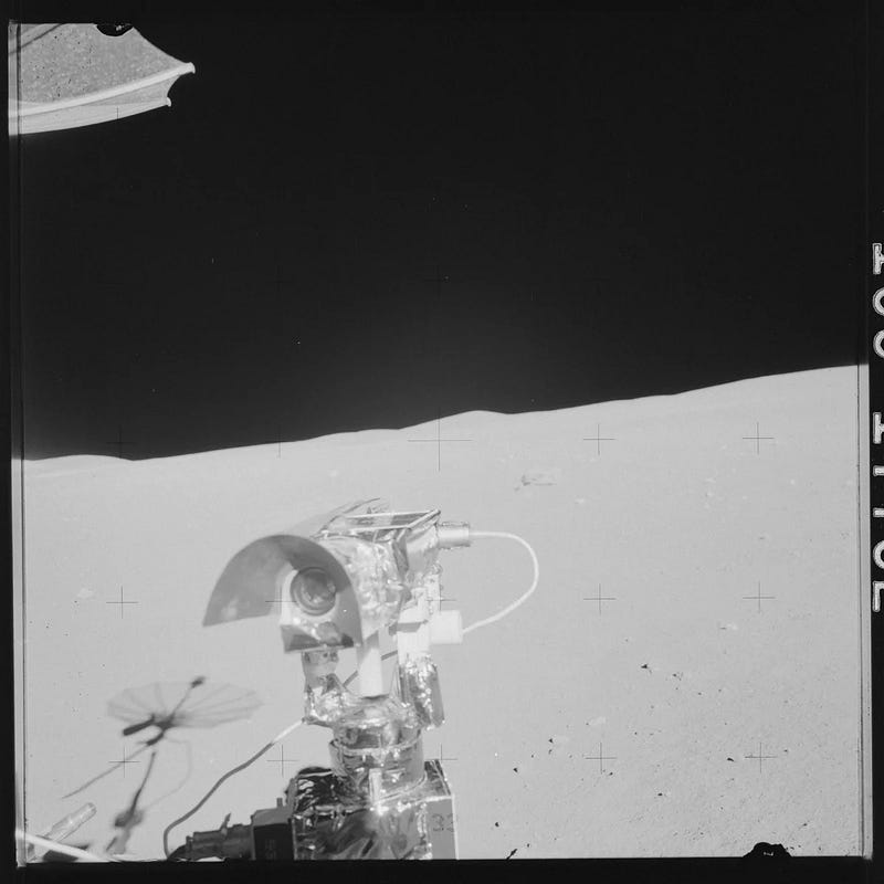 Apollo-16 Photo Capturing Stars