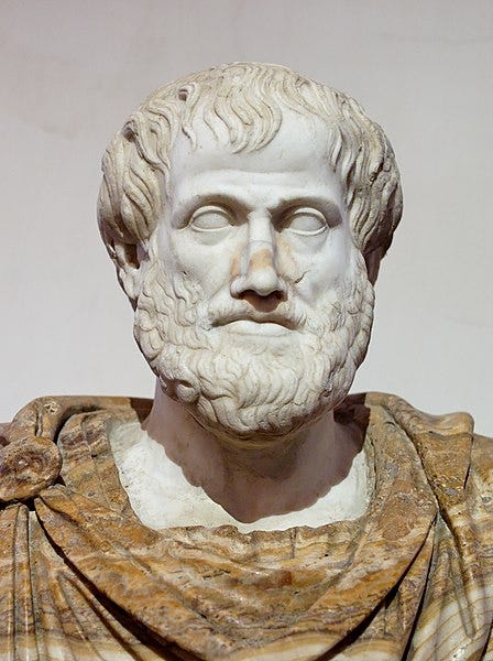 Representation of Aristotle, the origin of simplicity