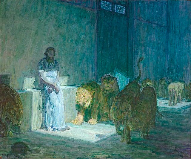 A painting depicting Daniel in the Lions’ Den