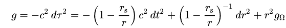 The Schwarzschild metric in black hole physics