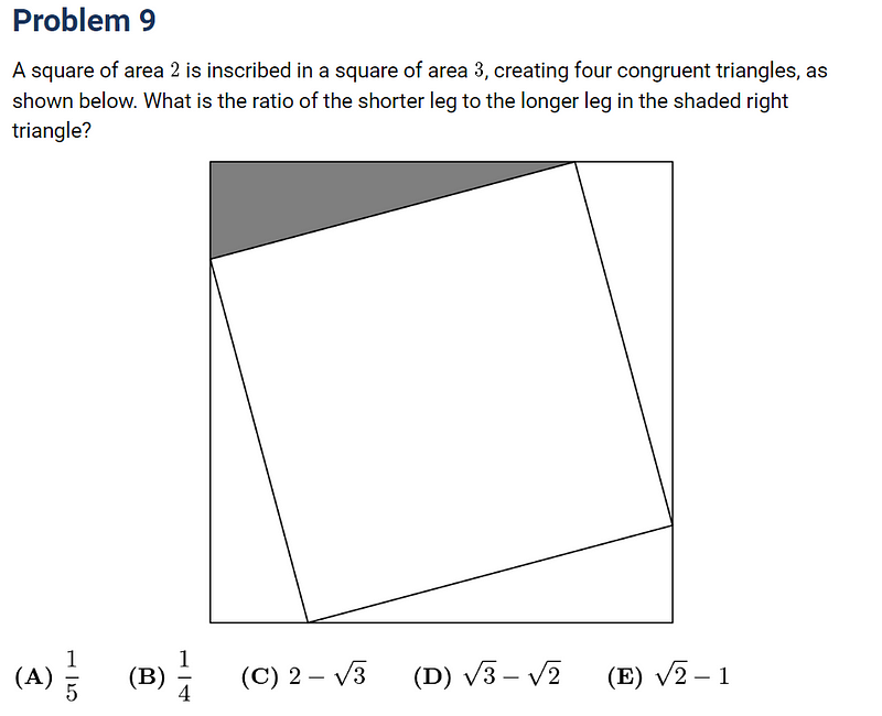 Geometry Problem from AMC 12A