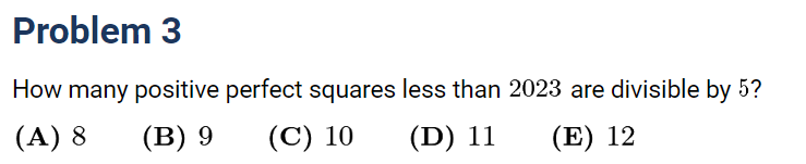 Counting Perfect Squares Problem from AMC 12A