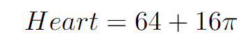 Heart area calculation diagram