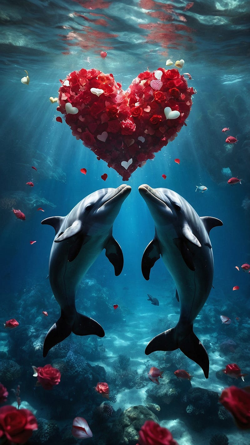 Dolphins representing love and harmony