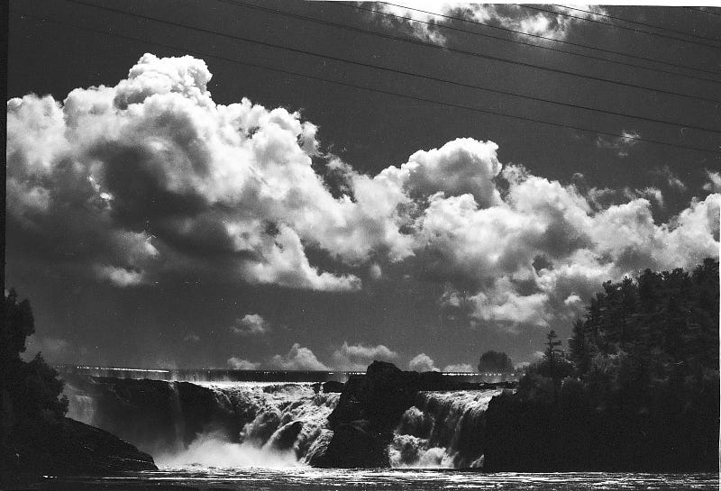 Dramatic IR photograph showcasing water patterns