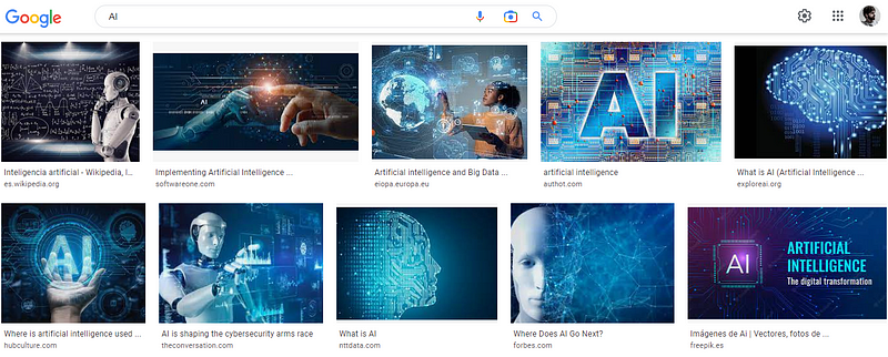 Google Image Search for "AI"