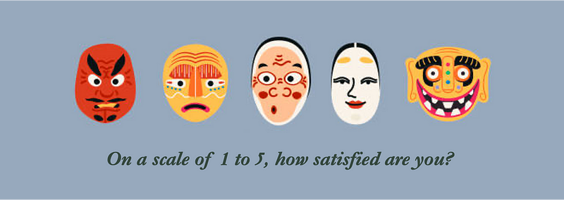 Simplistic representation of emotions in surveys