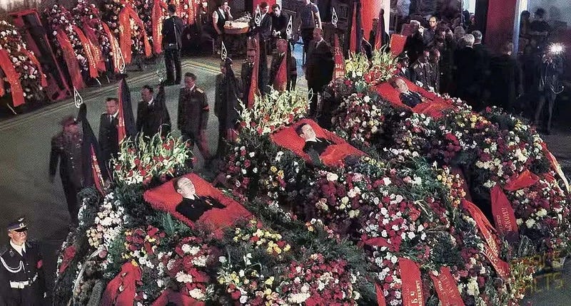 Funeral procession for the astronauts