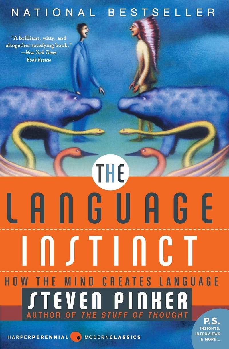 Book cover of "The Language Instinct"