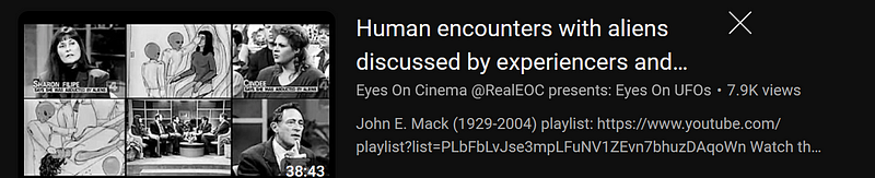 Human encounters with aliens discussed by experiencers and Dr. John E. Mack in 1994