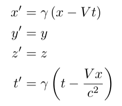 Lorentz transformation