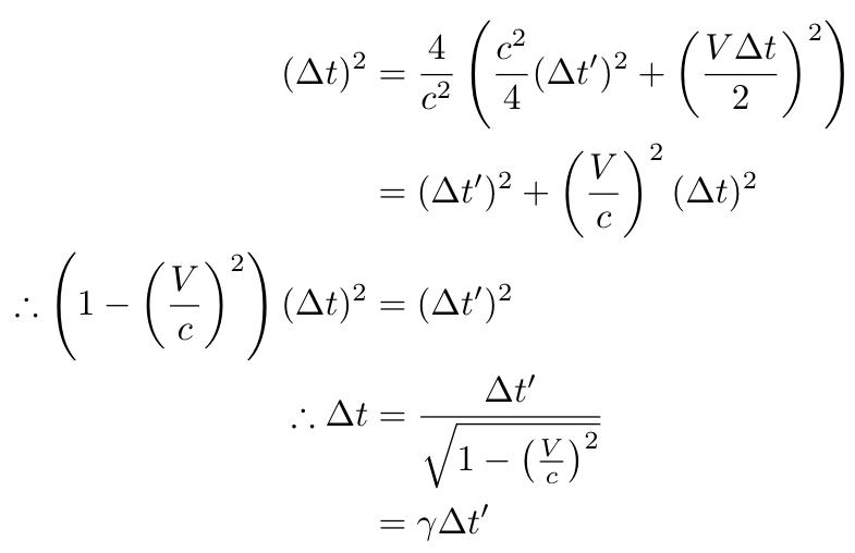 Time dilation equation