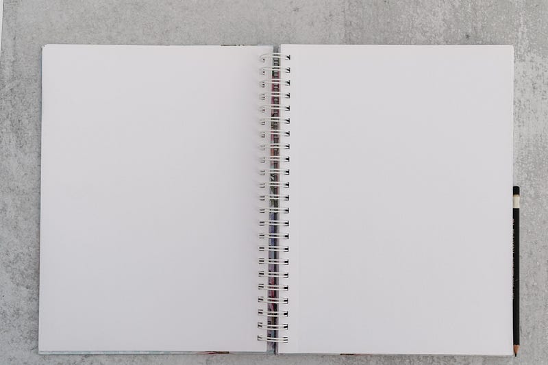 Notebook with instructions