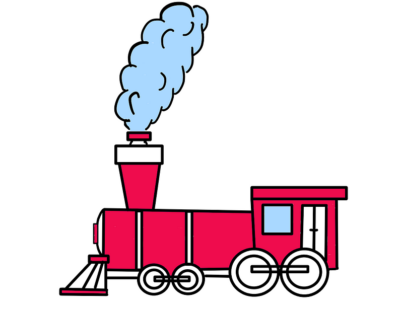 The Steam Engine — Illustrative art created by the author